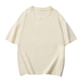 thumbnail image 5 of Men T Shirts Male Summer Pure Oversized Shirt Solid Color Large Size Short Sleeve Round Shoulder Top, 5 of 5