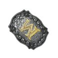 thumbnail image 1 of thinsony Western Cowboy Golden Initial Letter A-Z Metal Belt Buckle Men's Accessory W, 1 of 9