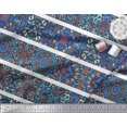 thumbnail image 3 of Soimoi Poly Georgette Fabric Stripe & Mandala Kaleidoscope Print Fabric by Yard 52 Inch Wide, 3 of 3