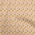 thumbnail image 1 of oneOone Polyester Spandex Peach Fabric Coffeeinated & Vaccinated Craft Projects Decor Fabric Printed By The Yard 56 Inch Wide, 1 of 4