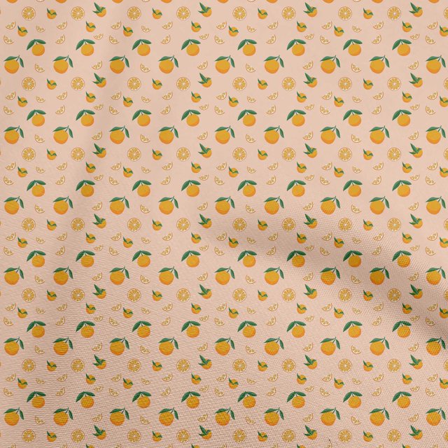oneOone Polyester Spandex Peach Fabric Coffeeinated & Vaccinated Craft Projects Decor Fabric Printed By The Yard 56 Inch Wide