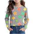 thumbnail image 1 of Posijego T-Shirts Graphiques à Manches Longues pour Tout-Petits Garçons Filles, Mignons, Col Ras du Cou, T-Shirts Basiques, Hauts, Chandail de Printemps pour Enfants, 1 of 6