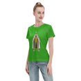 thumbnail image 4 of T-Shirt Basique à Manches Courtes pour Femme une Pièce Singe Jaune, 4 of 6