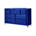 thumbnail image 4 of Acme Furniture 7 Tiroirs Commode en Velours avec Bouton Touffeté, Bleu, 4 of 5