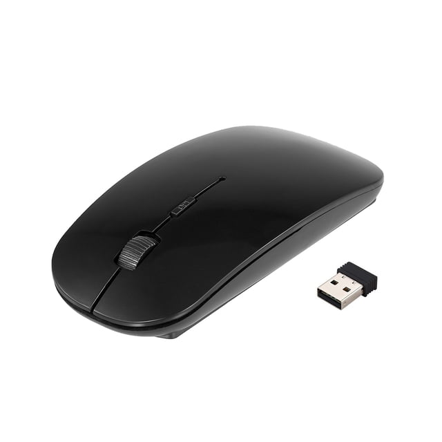 Mistaha 2.4G Wireless Mouse Portable Ultra-thin Mute Mouse 4 Keys Wireless Optical Mouse 1600DPI for
