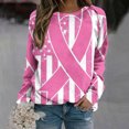 thumbnail image 2 of Penkiiy Hauts pour Femmes Femmes Décontracté Manches Longues Col Rond Hauts Chemises Amples Blouse Imprimé de la Saint-Valentin Chandail Graphique Rose Vêtements Y2K, 2 of 5