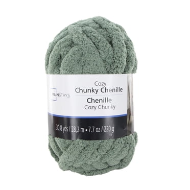 MAINSTAYS Fil Cozy Chunky Chenille - Vert mousse, 220 g (7,7 oz)