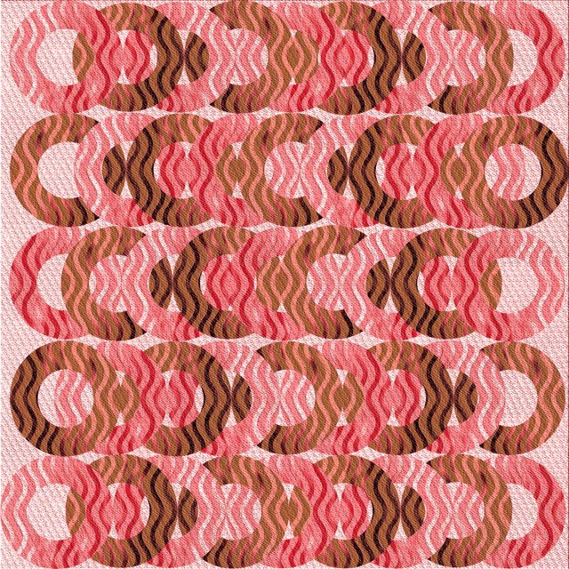 Ahgly Company Tapis d'Intérieur Lavable en Machine Carré Rouge Lave, 6 Pieds Carré