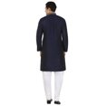 thumbnail image 3 of Kurta Pyjama pour Homme Vêtements Inde Mariage Fête (Bleu, G), 3 of 5