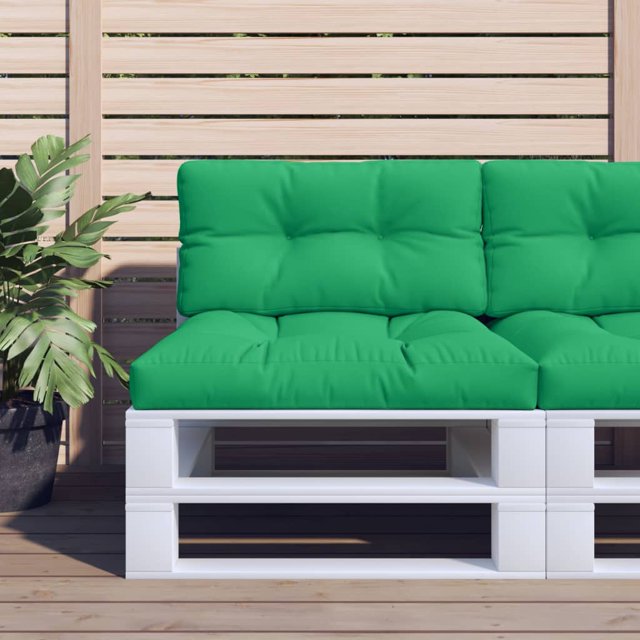 vidaXL Coussin de Palette Vert 70x40x12 cm Tissu