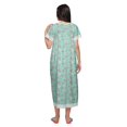 thumbnail image 3 of Moomaya Chemise de Nuit à Col Marin en Coton Imprimé pour Femmes, Boutonnée, 3 of 5