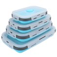 thumbnail image 4 of Silicone Lunch Box, Food Storage Container, Non- Tasteless Easy To Clean Bento Box, For Refrigerators Women Microwave Ovens Dishwashers, 4 of 8