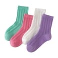 thumbnail image 1 of Wdgfv 4 Pairs Breathable Cartoon Print Socks Four-Piece Set for Everyday Comfort White S, 1 of 3
