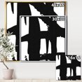thumbnail image 2 of Sentiers Croisés Noir et Blanc II - Toile Encadrée Moderne et Contemporaine, 2 of 3