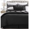 thumbnail image 1 of Ensemble de Couette Rayée Ultra Douce 1800 Series 3 Mcx (Grand Lit/Grand, Noir), 1 of 1