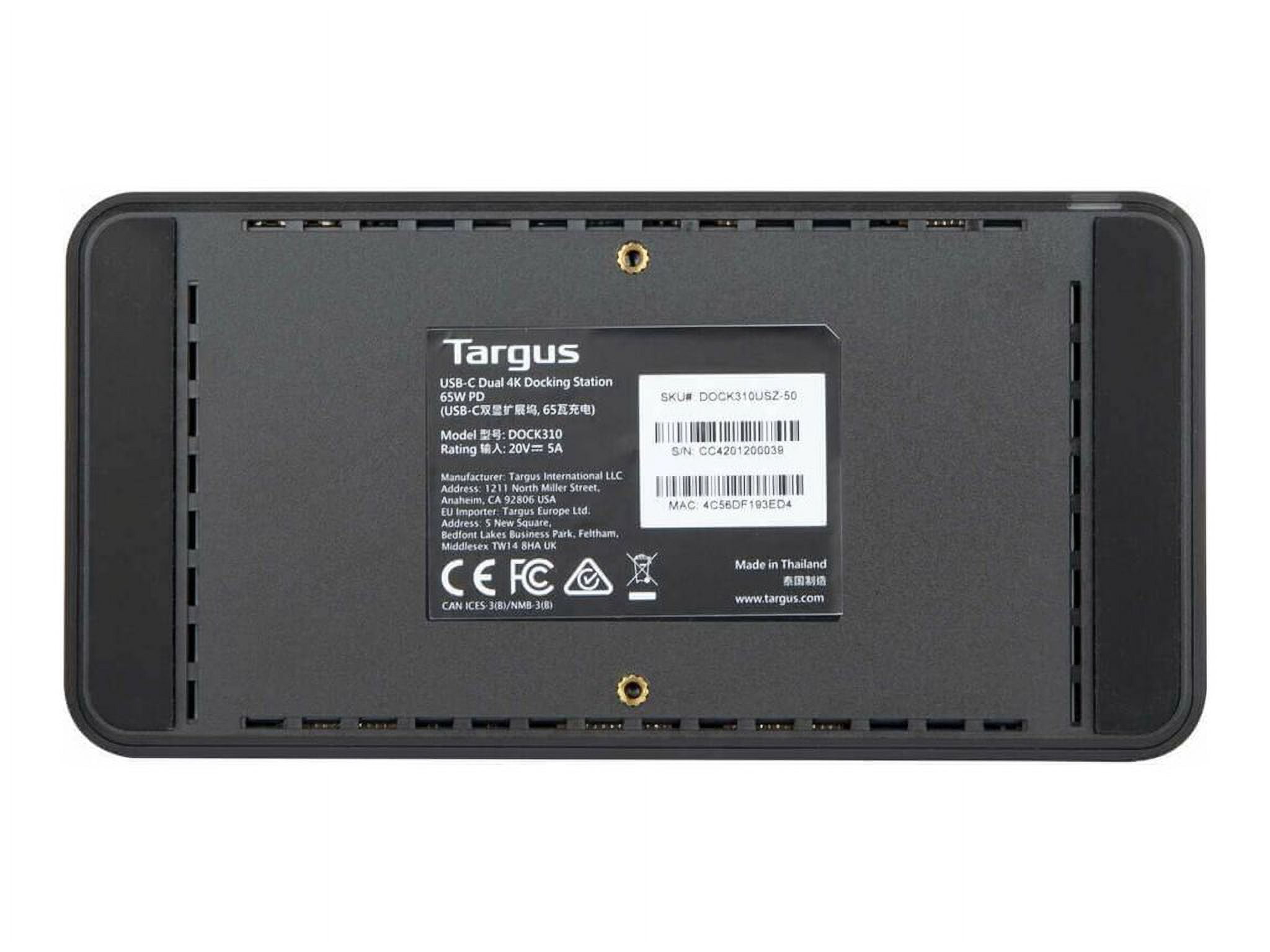 Targus Universal USB-C DV4K Docking Station with 65W Power Delivery