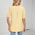 thumbnail image 4 of Birdeem T-Shirts à Manches Courtes Décontractés pour Femmes à Col en V Ajouré, 4 of 6