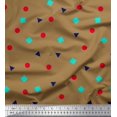 thumbnail image 1 of Soimoi Japan Crepe Satin Fabric Square,Dot & Triangle Geometric Printed Fabric 1 Yard 42 Inch Wide, 1 of 3