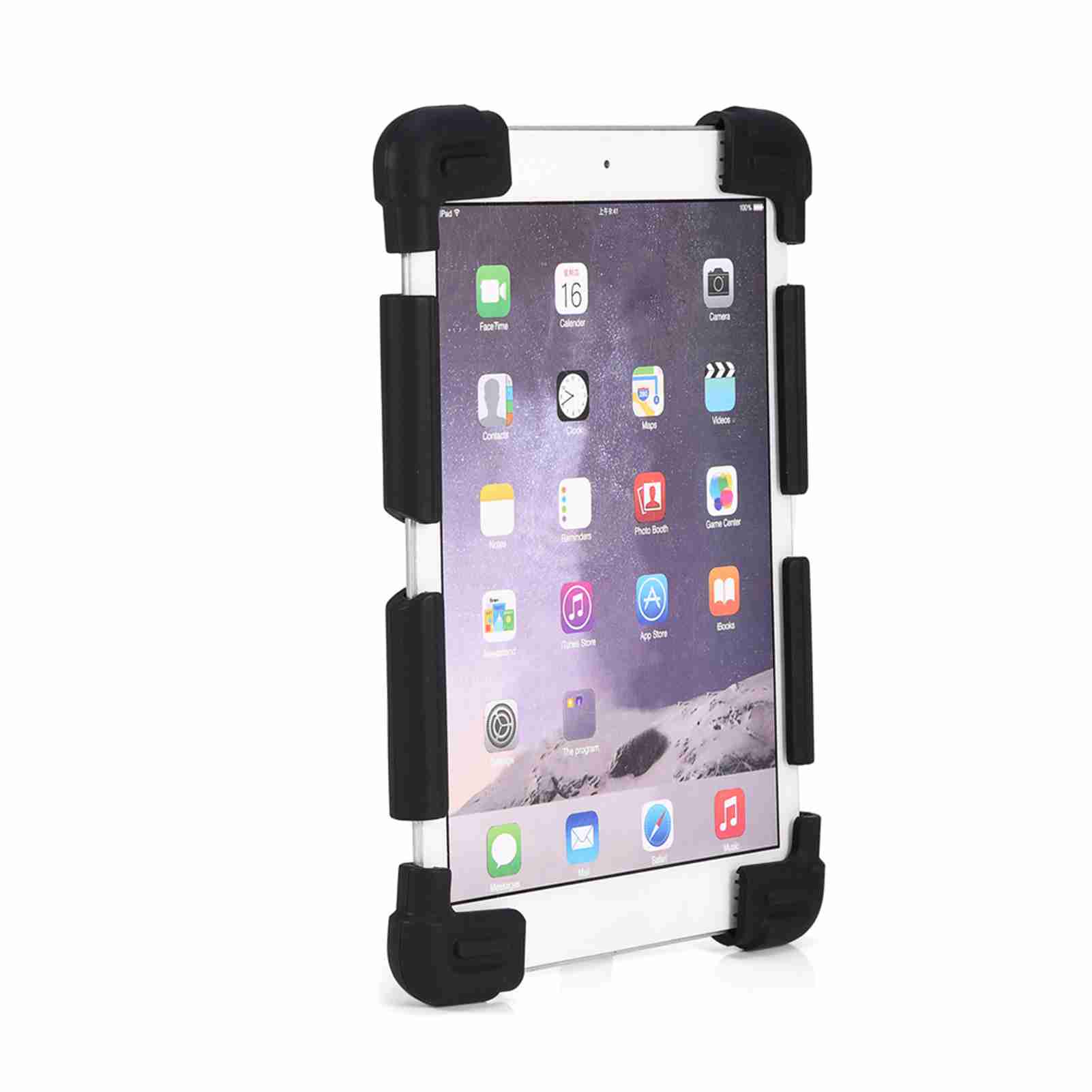 Universal Tablet Case, 9–12in Washable Anti Slip Heat Dissipating Flexible Adjustable Silicone Tablet Case Tablet Sleeve Protector with Stand Holder for