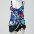thumbnail image 4 of TopLLC Womens Plus Size Tankini Swimsuits with Skirt Two Piece Ruched Bathing Suits Floral Push Up Beach Swimwear, 4 of 6