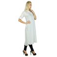 thumbnail image 2 of Bimba Kurti Classique en Coton pour Femmes, Manches 3/4, Blouse Longue Formelle Personnalisée, 2 of 6