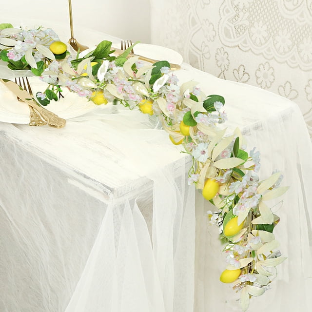 Springtime Lemon Vines Home Dining Table Artificial Lemon Fruit Wedding Decor Prop Realistic Lemon Vines Christmas Vines Holiday Decorations