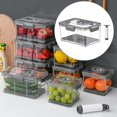 thumbnail image 1 of Vacuum Container Organizer for Vacuum Sealer W/ Lid Pantry Rectangle Grey 2.5L, 1 of 8