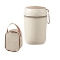 thumbnail image 1 of Insulated Food Jar 20 oz Stainless Steel Wide Mouth Thermal Soup Container with Built In Foldable Plastic Fork Spoon for Kids and Adults, 1 of 6