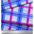 thumbnail image 2 of Soimoi Japan Crepe Satin Fabric Check Check Fabric Prints By Yard 42 Inch Wide, 2 of 4