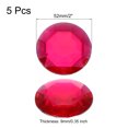 thumbnail image 2 of Unique Bargains Acrylic Flat Back Rhinestones 5 Pcs 2 Inch Round Artificial Gemstone Craft Bead Jewelry Making Peach Red, 2 of 6