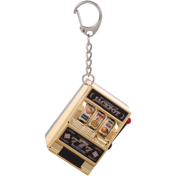 SHISUYAN Porte-Clés de Machines à sous Porte-Bonheur Porte-Clés Mignon Breloque Nouveauté Machines à Fruits Porte-Clés pour Sacs Breloque de Sac Clés Cadeau de Fête de Vegas