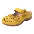 thumbnail image 2 of Dvkptbk Pantoufles pour Femmes Femmes Dames Fille Confortables Fleurs Ajourées Sandales à Bout Rond Semelle Souple Chaussures Chaussures pour Femmes, 2 of 3