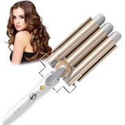 Curling Iron Constant Temperature Wave Iron 3 Barrels Curling Iron Easy Beach Waves Tourmaline Ceramic Curling Iron Fast Heating Curlers For Long / Short Hair