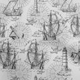 thumbnail image 1 of oneOone Rayon Gray Fabric Nautical Prints Craft Projects Decor Fabric Printed By The Yard 56 Inch Wide, 1 of 3