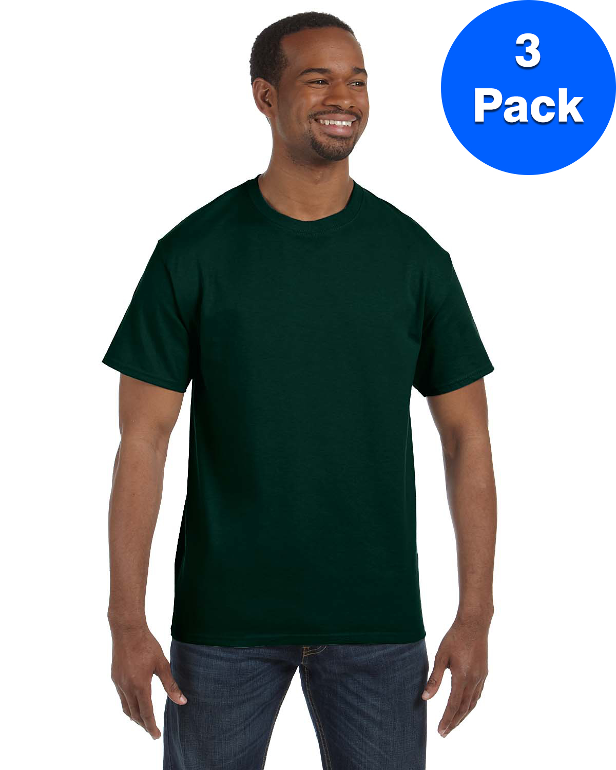 Hanes Men's Authentic-T T-Shirt - 5250T (Pack Of 3)