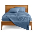 thumbnail image 1 of Bare Home Premium 1800 Collection Ensemble de Draps 4 Pcs, Très Grand, Bleu Couronne, 1 of 10