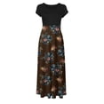 thumbnail image 4 of Robe d'Été pour Femmes 2024 Mode Grande Taille Teinture sur Nœuds Colorée Longue à Imprimé Floral Robes Plage Décontractées Maxi Robe d'Été Rabais de 50 % Liquidation!, 4 of 6