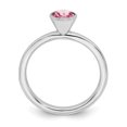 thumbnail image 2 of Bague Stackable Expressions en Argent Sterling Haute 5mm October Swarovski Taille 10, 2 of 3