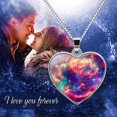 thumbnail image 2 of Solar System Planet Galaxy Double Sided Glass Universe Heart Pendant Necklace, 2 of 9