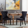 thumbnail image 2 of Costaelm Modern Tufted Velvet Dining Side Chair, Navy Blue (Set of 2), 2 of 7