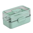 thumbnail image 2 of Esquirla Medicine Box Multi Layer Dustproof Art Crafts Case for Office Study Bathroom green, 2 of 8