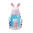 thumbnail image 1 of Rabbit Shaped Straw Water Bottle with Flip Top Lid, Large Capacity Reusable Plastic Bottle for Outdoor, Commute and Daily Hydration, 1 of 6
