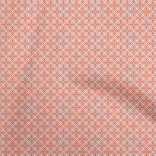 oneOone Cotton Silk Red Fabric Asian Block Craft Projects Decor Fabric Printed By The Yard 42 Inch Wide