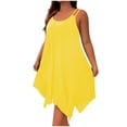 thumbnail image 2 of Ounisa Robe Camisole Midi Fluide Sans Manches à Encolure Dégagée et Ourlet Asymétrique pour Femme Grande Taille, 2 of 8