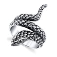 thumbnail image 2 of Mens Sterling Silver 925 Oxidized Ring Mamba Snake, 2 of 2