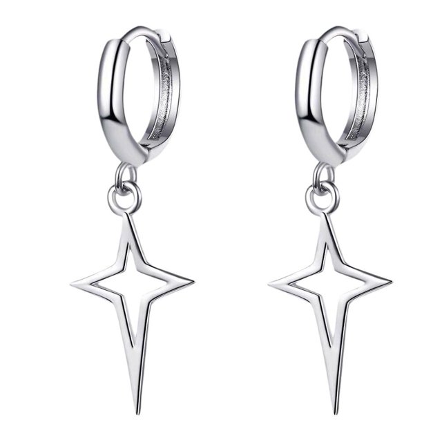Hollow Dangle Earring Star Small Hoop Earring Teen Girls Huggiฅ Dainty