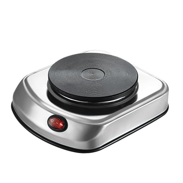 Jinsinto 500W Griddle Electric Stove Burner Mini Cooktop Heater Stainless Electric Cooker Cafe Kitchen Camp Travel Portable Small Cooking Appliances (EU Plug 220V)