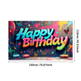 thumbnail image 3 of Happy Birthday Banner Background Colorful Backdrop Wall Party Decorations Festive Event Supplies Celebration Graffiti Photography Props, 3 of 4