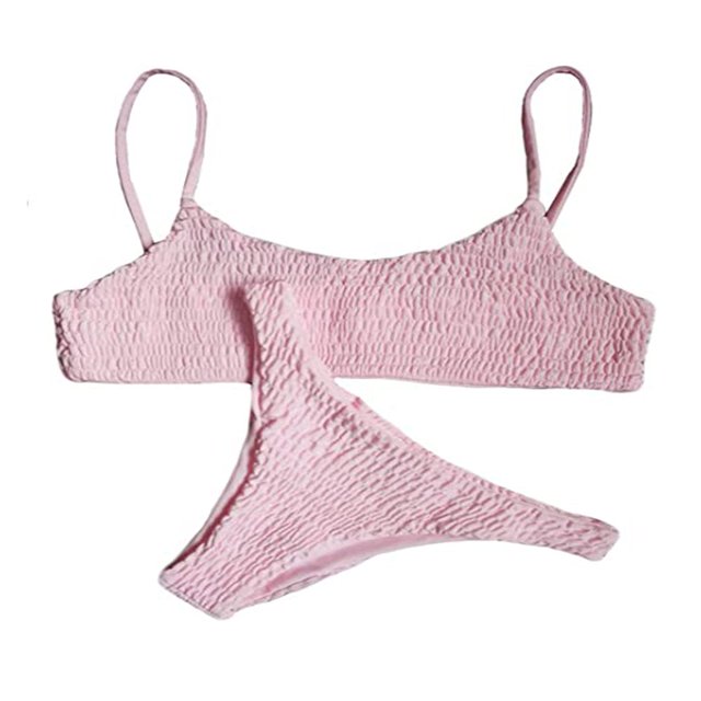 Soutien-gorge Rehausseur Rembourré à Bandage pour Femmes & Ensemble Bikini Triangle