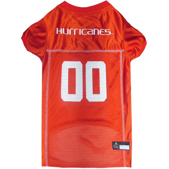 Pets First NCAA College Miami Hurricanes Mesh Jersey for DOGS & CATS Medium. Licensed Dog Jersey with your Favorite Football/Basketball College Team